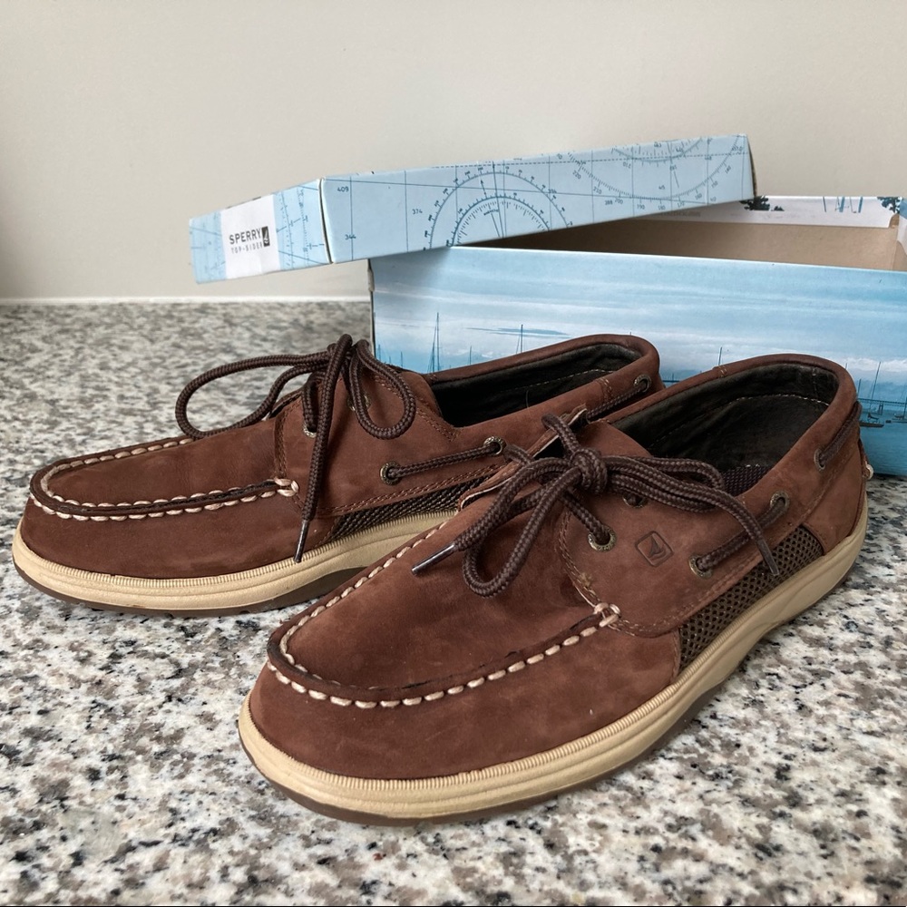 Boys Brown Sperry Shoes Size 6.5